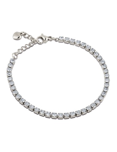 OPS GLIMMER bracciale tennis 2,5mm acciaio bianco