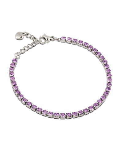 OPS GLIMMER bracciale tennis 2,5mm acciaio lilla