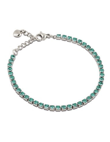 OPS GLIMMER bracciale tennis 2,5mm acciaio smeraldo