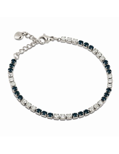 OPS GLIMMER bracciale tennis 3mm acciaio bianco blu